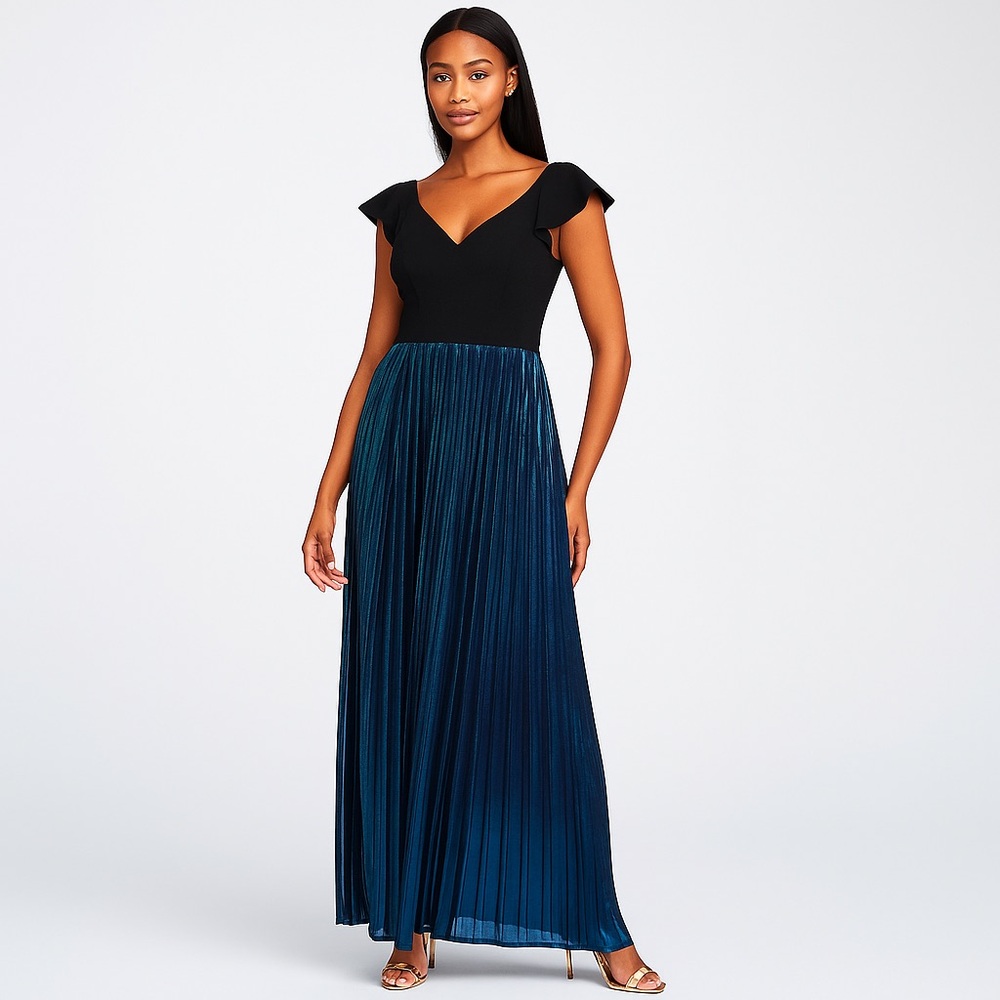 NWT ADDISON EVENINGS Prom Dress Social Satin Pleated‎ Skirt N2350B4 Size 10